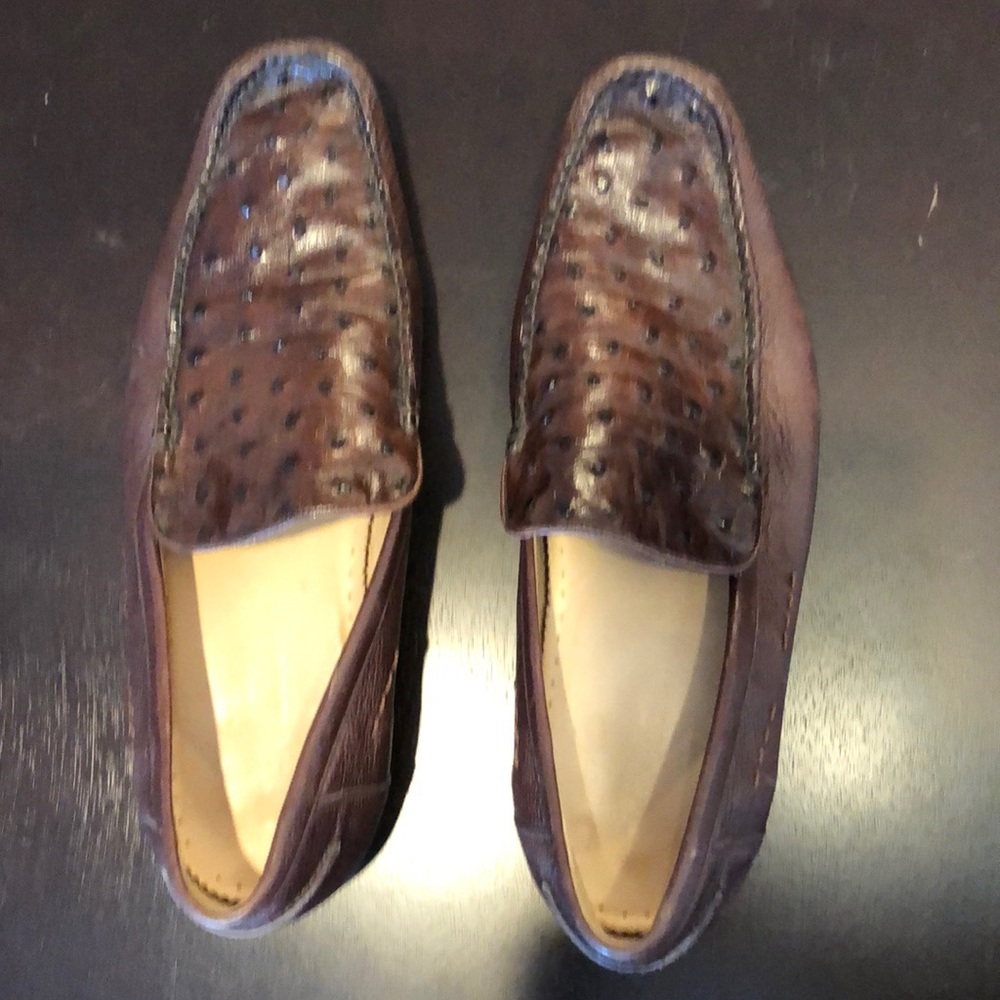 Men’s ostrich loafers